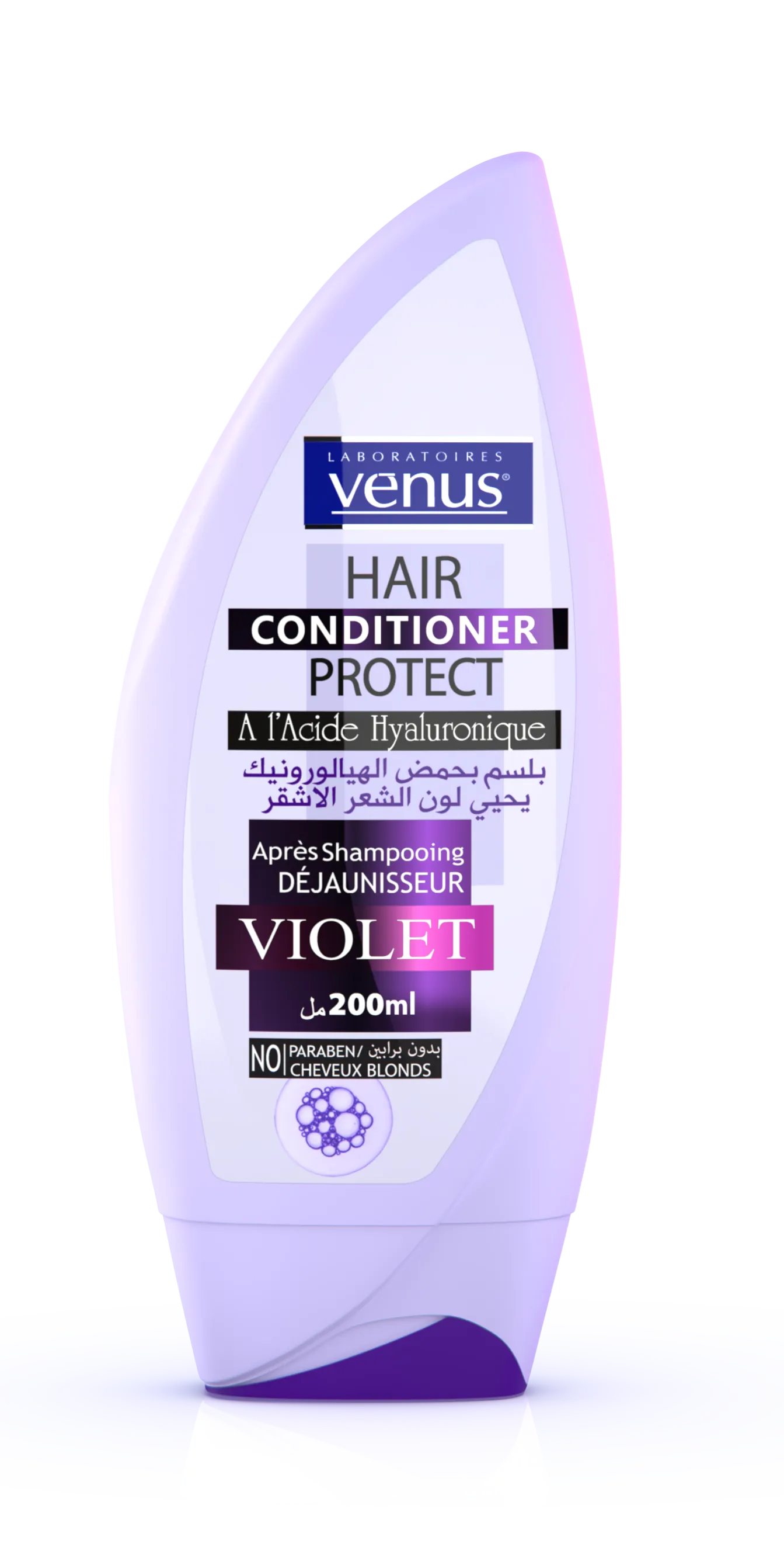 Après Shampooing déjaunisseur, cheveux blonds, violet