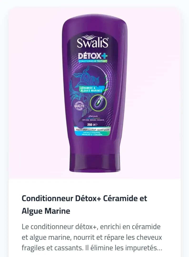 Conditionneur détox+ céramide et algue marine
