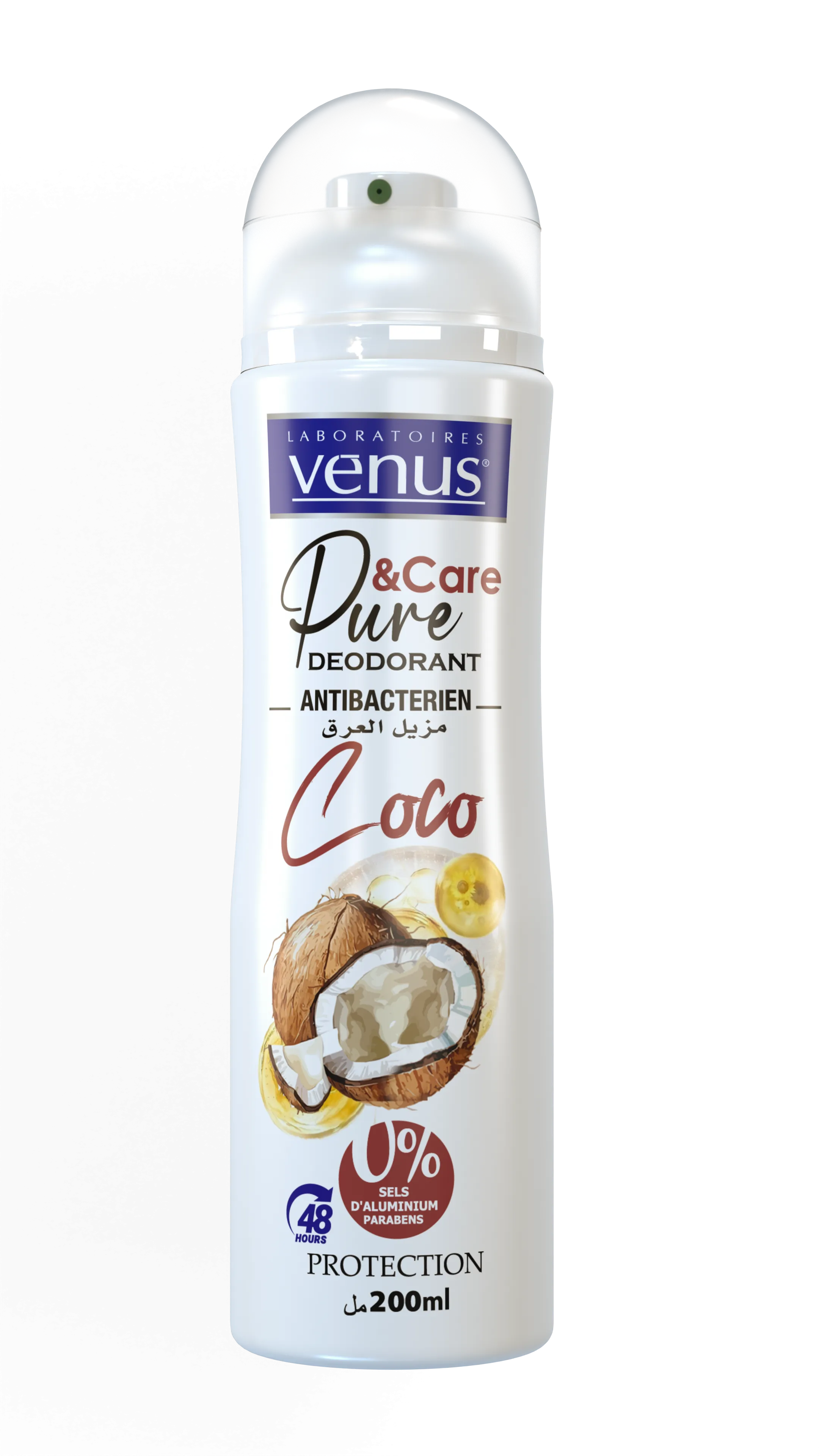 Déodorant antibactérien coco pure &amp; care