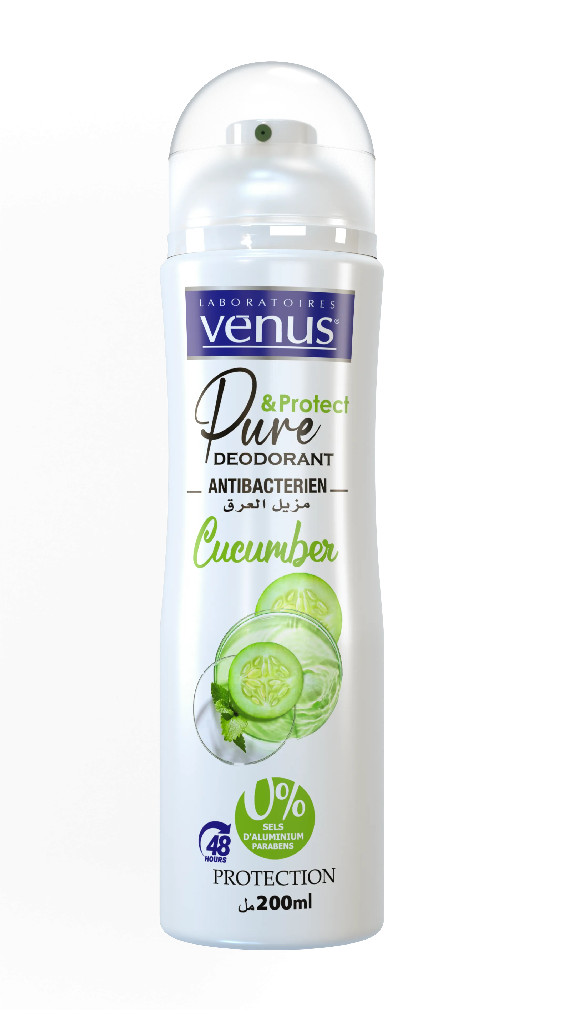Déodorant antibactérien cucumber pure &amp; natural