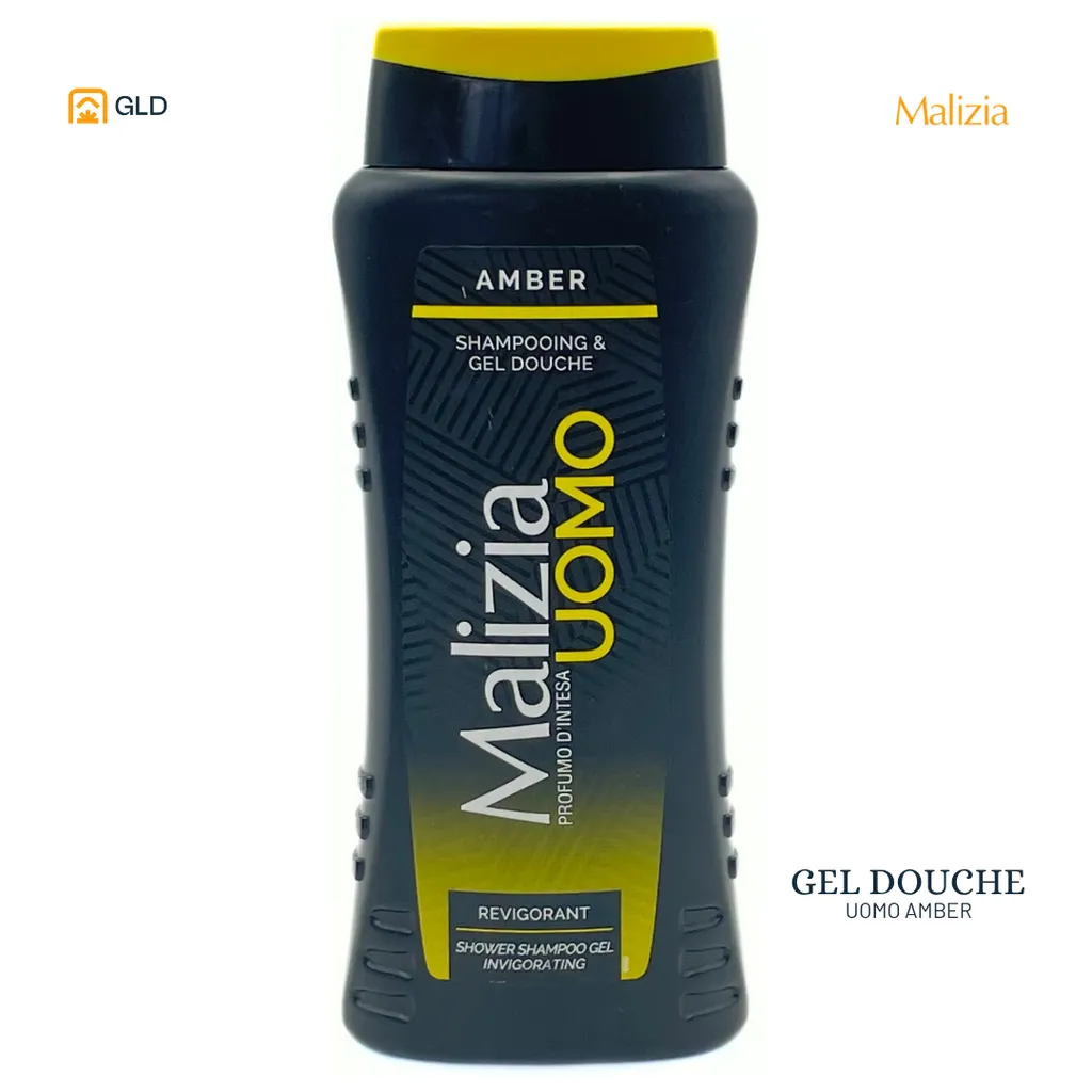 GEL DOUCHE / SHAMPOO MALIZIA MEN 250 ML AMBER