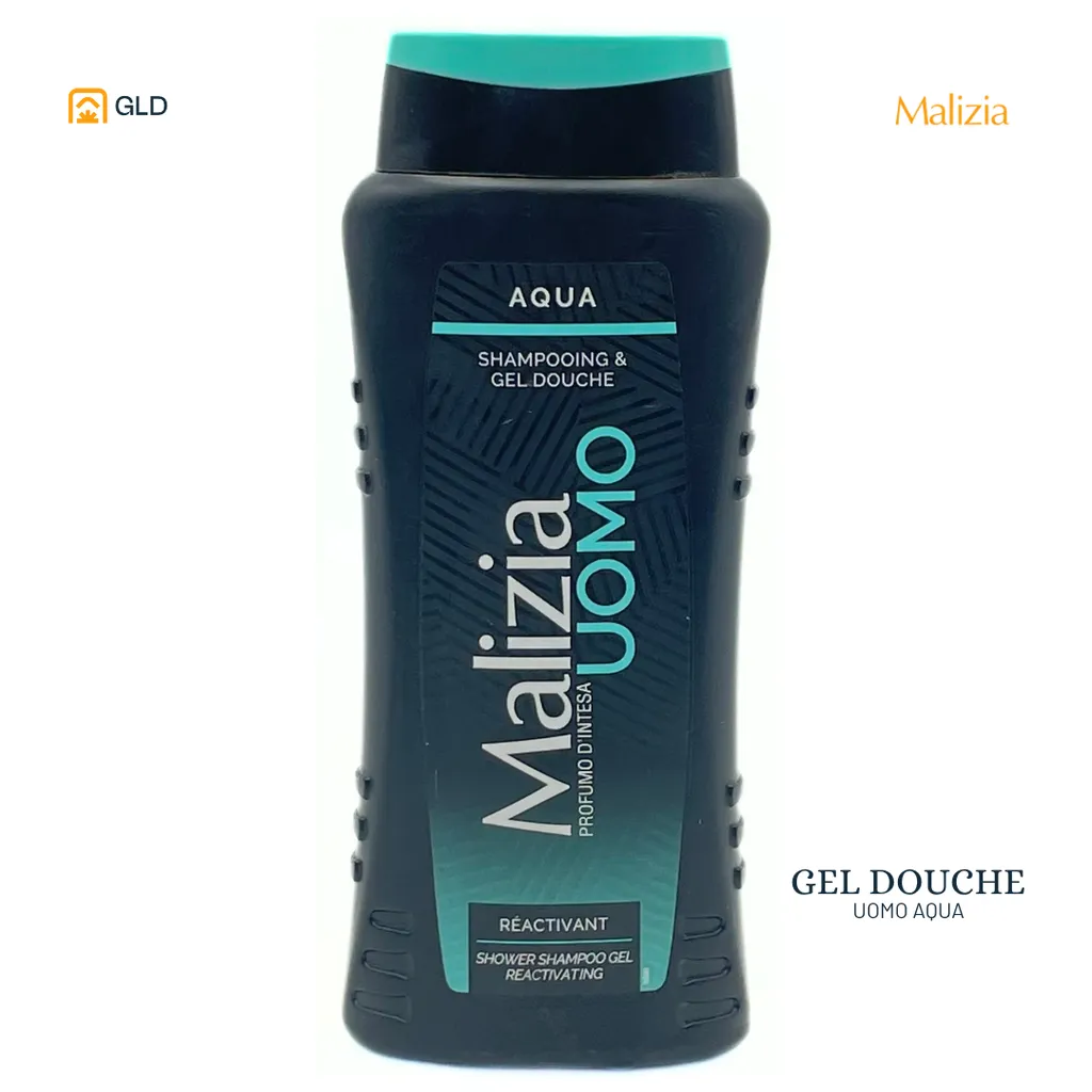 GEL DOUCHE / SHAMPOO MALIZIA MEN 250 ML AQUA