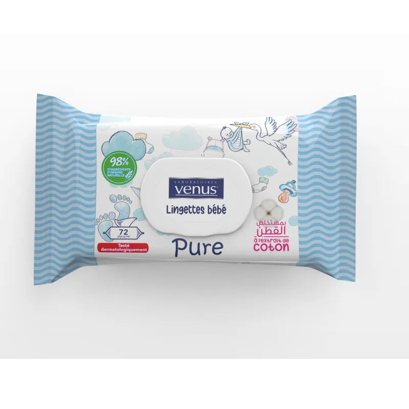 LINGETTE BEBE 72 PCS CAPOT PURE