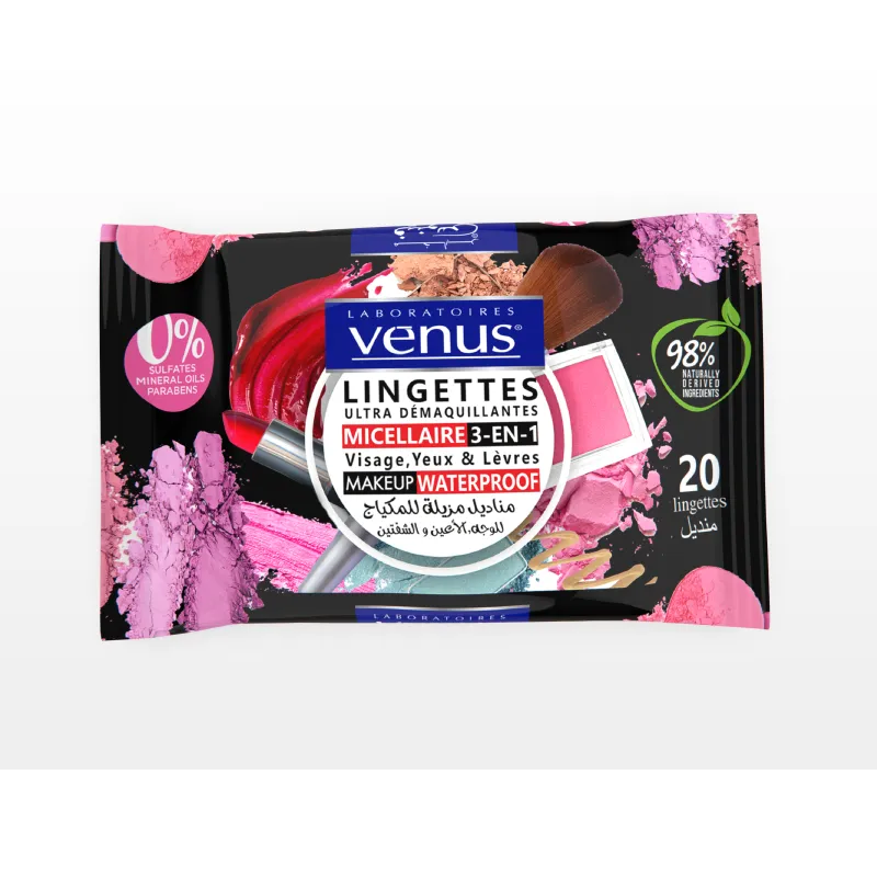Lingettes Micellaire démaquillantes À l'eau de rose
