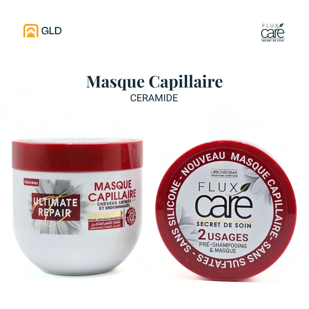 Masque Capillaire Flux Care Sans Sulfates Ceramide Pot 370 Ml