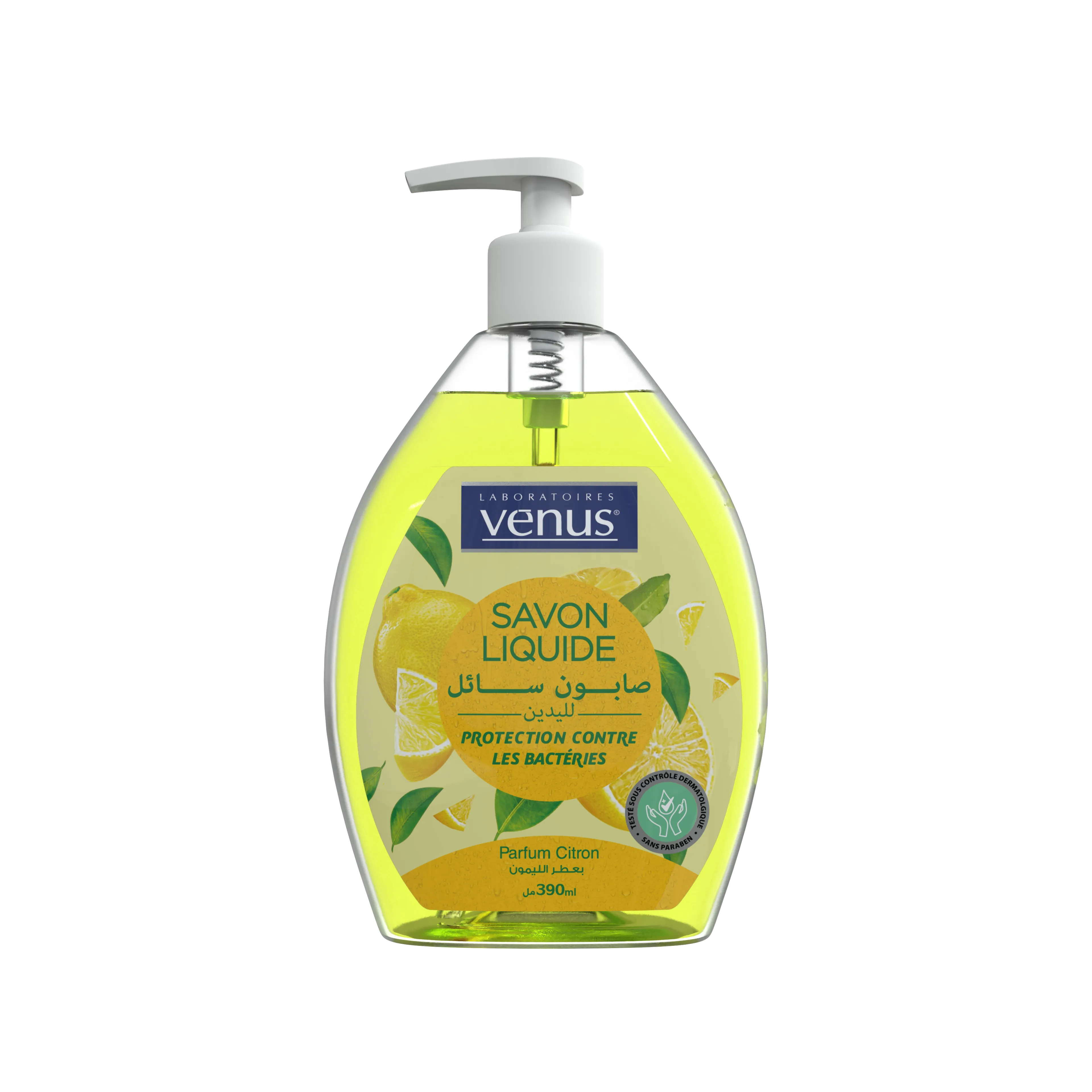 Savon liquide parfum citron 390 ml