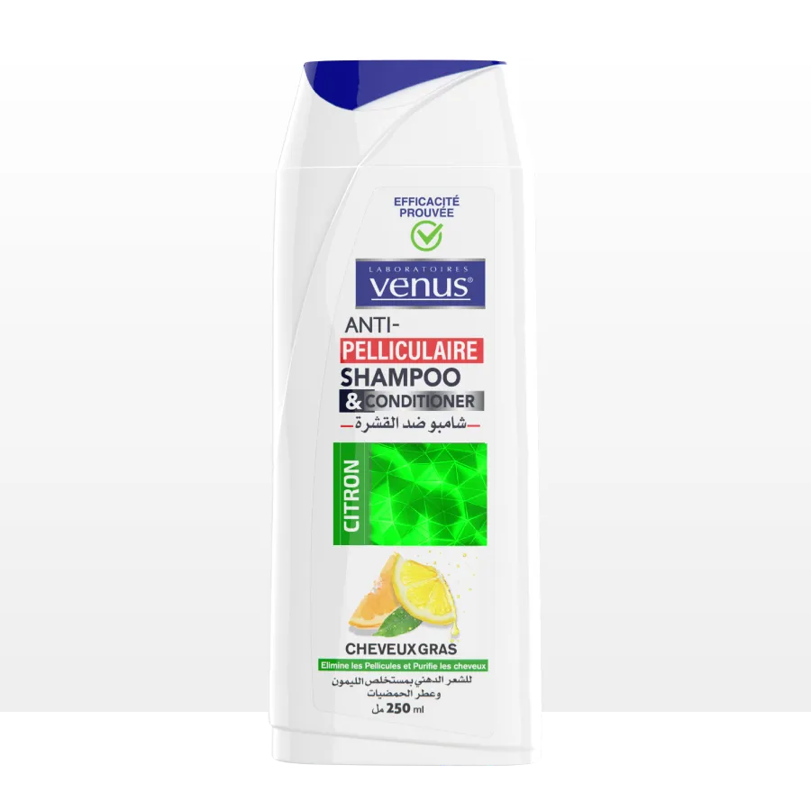 Shampooing antipelliculaire citron pour cheveux gras  250 ml