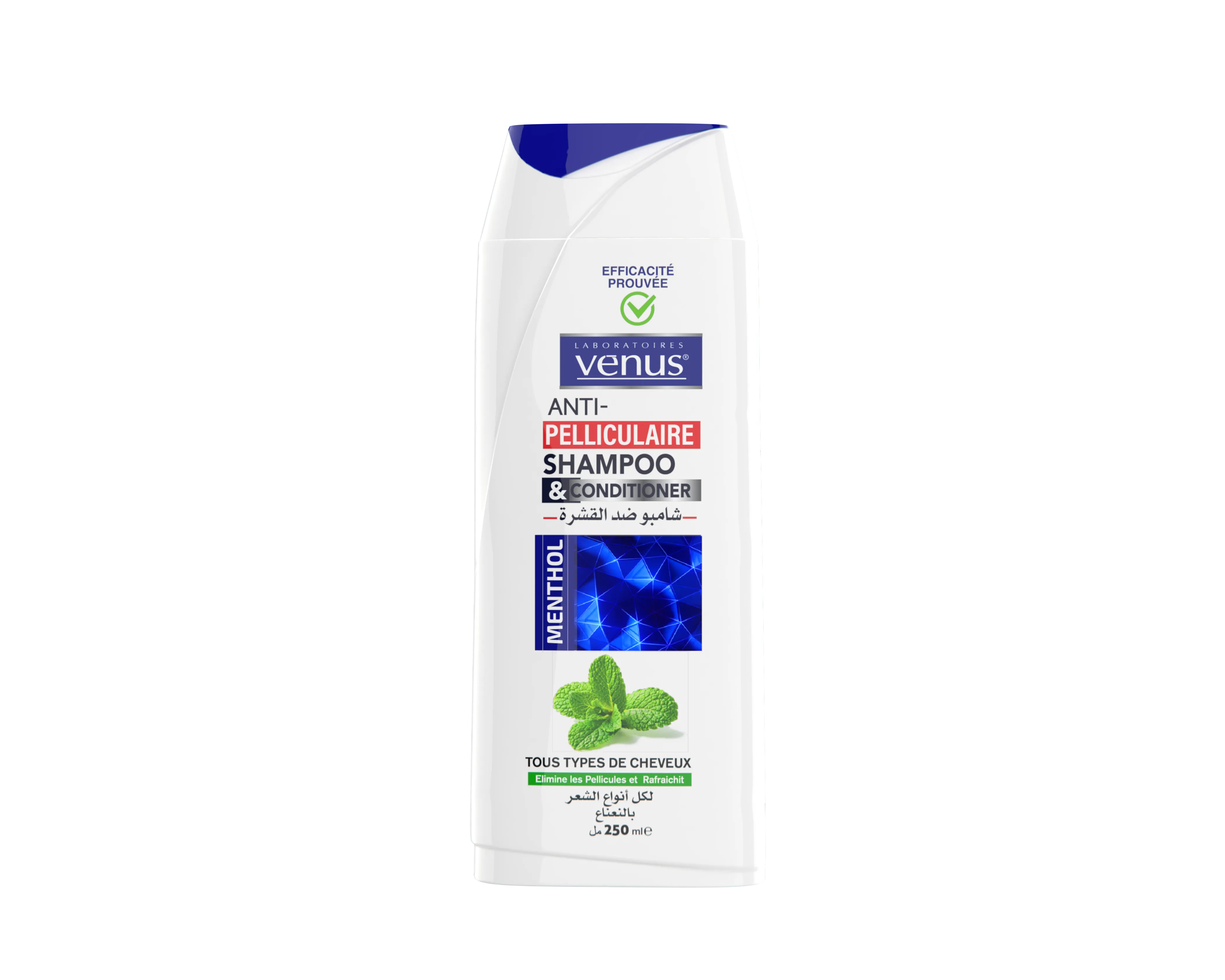 Shampooing antipelliculaire menthol pour tout type de cheveux  250 ml