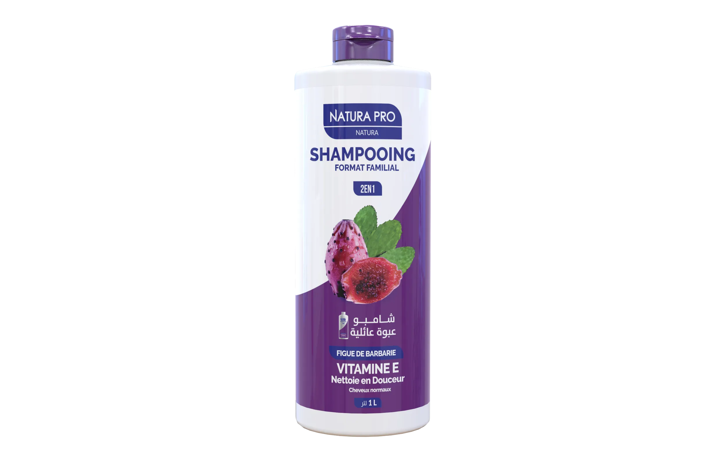 Shampooing natura pro format familial, figue de barbarie 1L