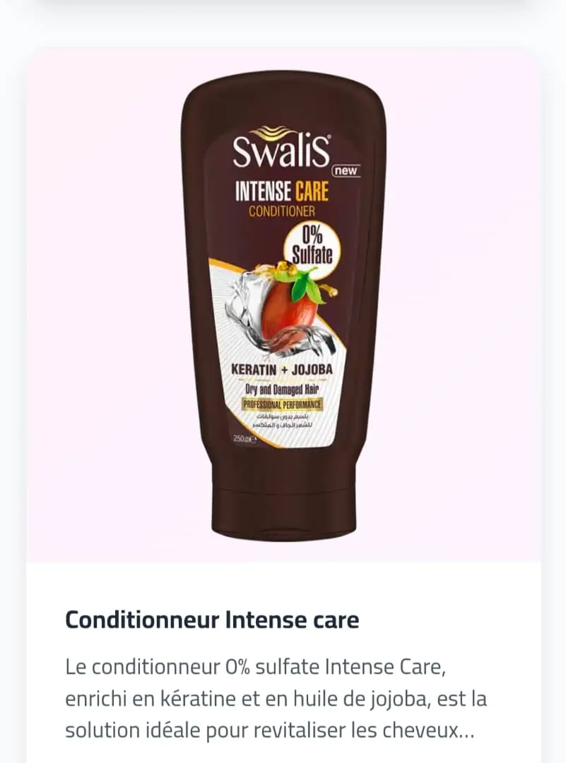 SW conditionneur intense care, àla kératine et huile de jojoba