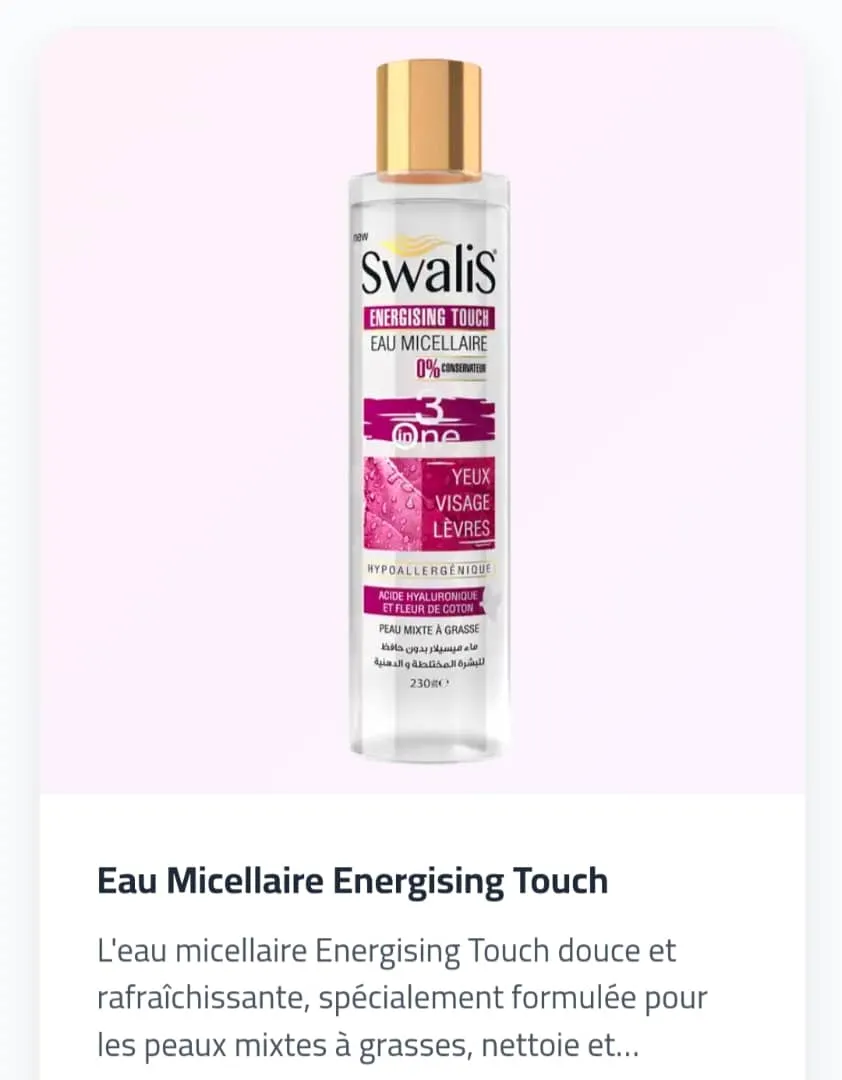 SW eau micellaire energising touch