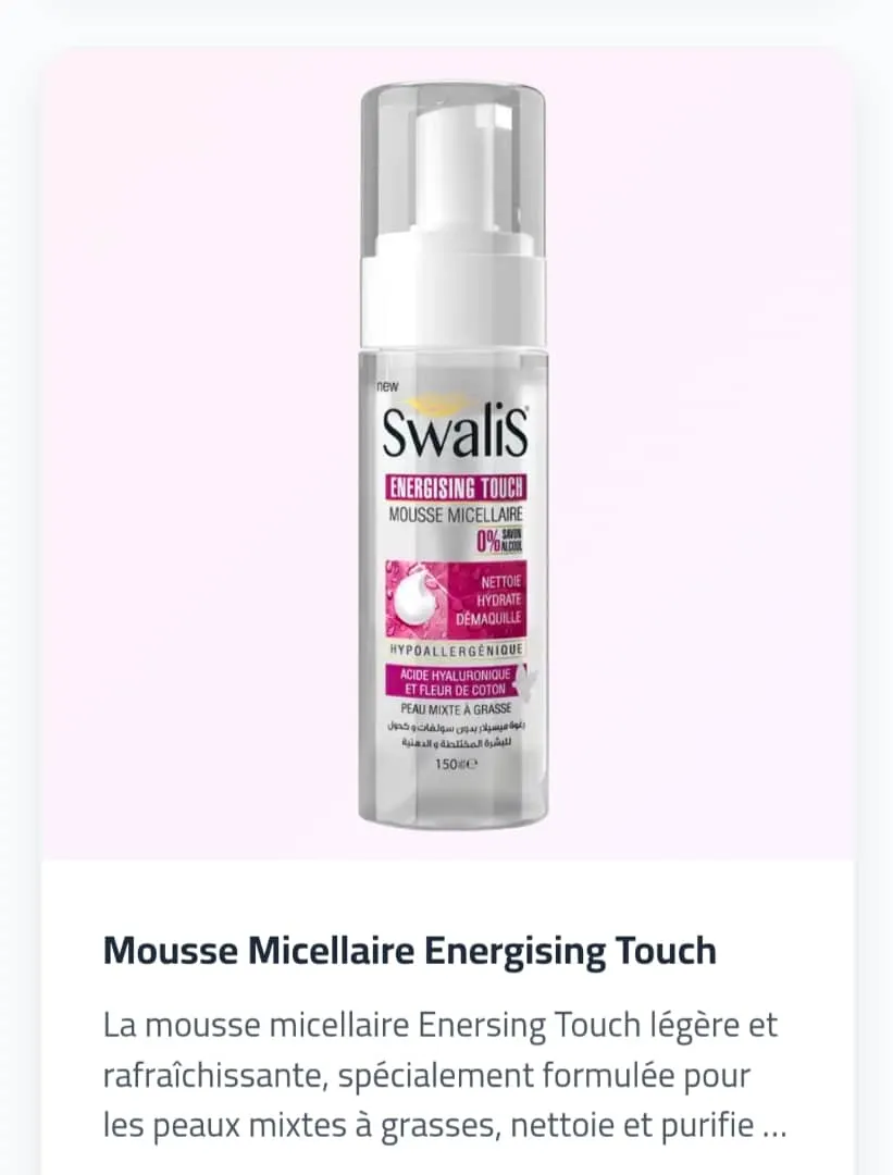 SW mousse micellaire energising touch, 150ml