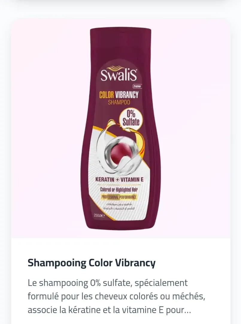 SW shampooing color vibrancy, cheveux colorés ou méchés