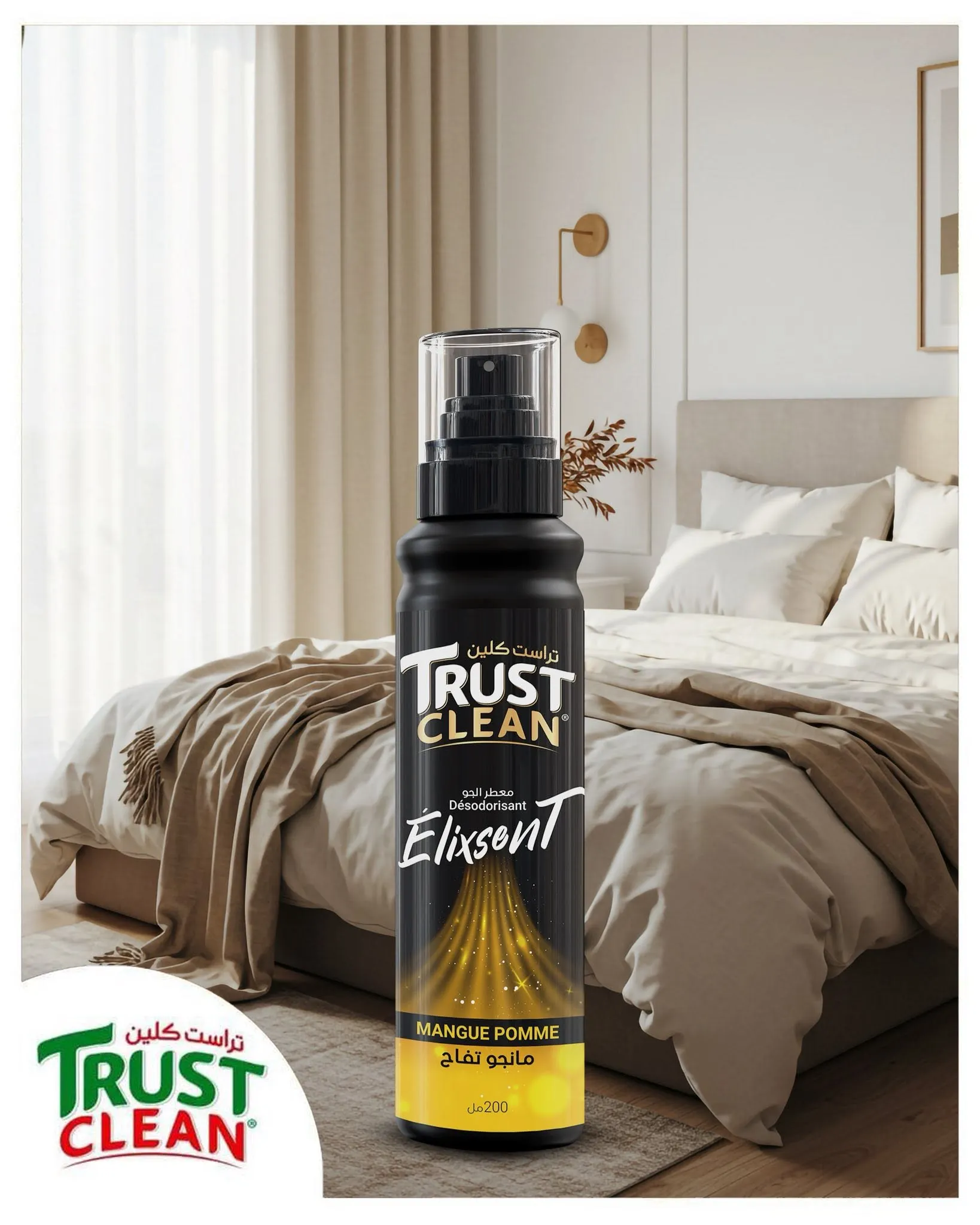 TRUST CLEAN DESODIRANTS ELIXSENT 200ML MANGUE POMME